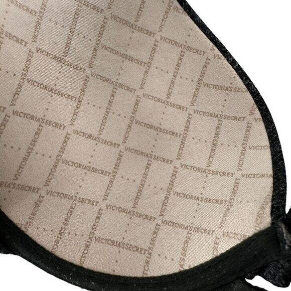 Victorias Secret Perfect Shape Bra 32C Underwired Push Up Black Multiway Straps - Picture 8 of 11